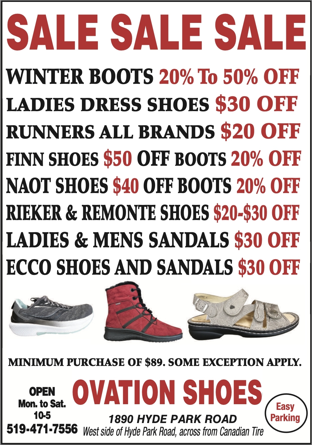 Shoes on sale sale 50 off